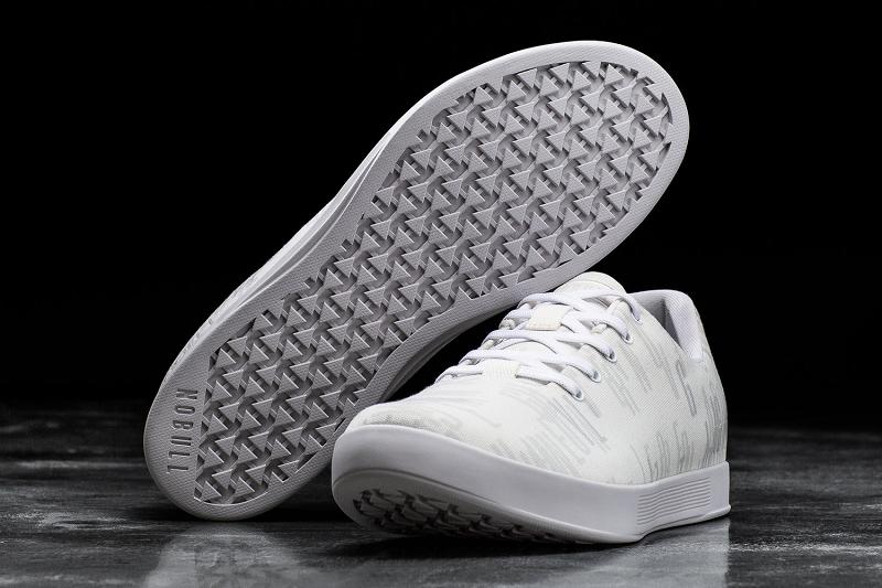 Men's Nobull Davidsdottir Canvas Trainers White | SG L2267I